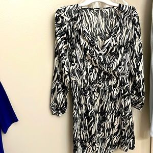 Soft satin print dress